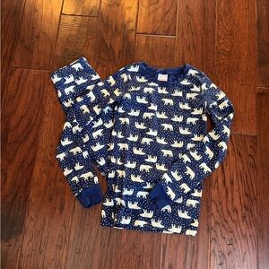 Hanna Andersson Blue Polar Bear Kids Pajama Set